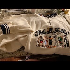 Looney Toons embroidered knit sweatshirt. XXL